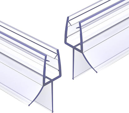 Shower Door Bottom Seal 2-Pack, 36"(914mm) Long PVC Strips with Drip Rail for 5/16"(8mm) Glass Door, Prevent Water from Spilling and Keeps The Room Clean