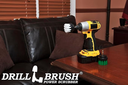 Drill Brush - Grout Cleaner - 2-inch Diameter Round Spin Brush Set - Kitchen Accessories - Scrub Stove, Oven, Sink, Tile - Carpet Cleaner - Leather, Upholstery, Fabric - Wheel Brush - Glass Cleaner