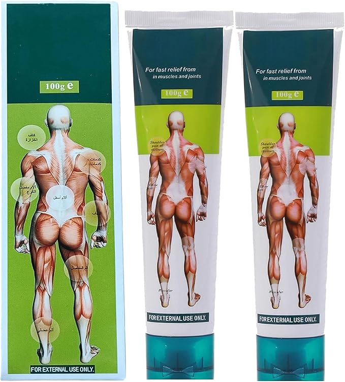 CapsaCare Neuropathy Relief Cream, Suitable for Feet, Hands, Legs, Joints, Waist, Neck, Shoulder, Knees, Muscles, Nerve Cream with Natural Ingredients and Fast Absorbing, 100g，2PCS