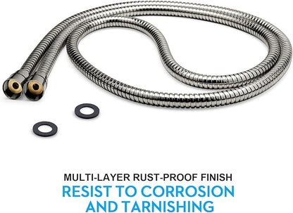 Shower Hose, 79 Inches Extra Long Stainless Steel Handheld Shower Head Hose with Brass Insert and Nut - Durable and Flexible(Brushed Nickel)