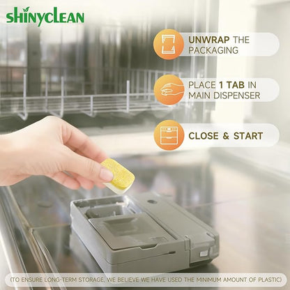 Heavy Duty Dishwasher Cleaning Tablets | Natural Dishwasher Cleaner and Deodorizer | Helps Remove Limescale, Hard Water & Odor | Septic Safe, 12 Pack - 1 Year Supply