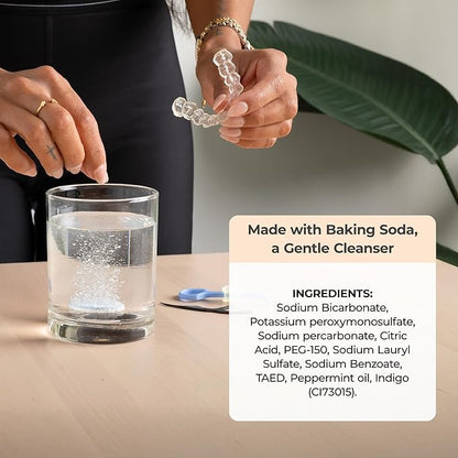 PUL Aligner Cleaner Tablets (Pack of 30) – For Cleaning Invisalign, All Clear Aligners & Retainers – Removes Odor, Stains, Plaque – Cleans Dentures, Night & Mouth Guards, All Dental Removables