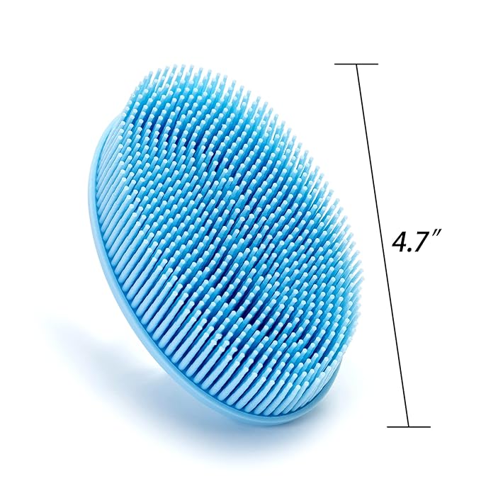 Premium Sensory Brush for Kids or Autism,Soft Silicone Body Scrubber,2 in 1 Sensory Room Occupational Therapy Sensory Brushes,Silicone Loofah,Pets Shower Brush Bath Brush Shampoo Brush(Spikes-Teal)