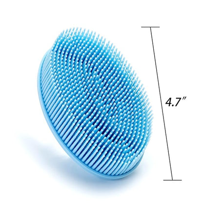 Premium Sensory Brush for Kids or Autism,Soft Silicone Body Scrubber,2 in 1 Sensory Room Occupational Therapy Sensory Brushes,Silicone Loofah,Pets Shower Brush Bath Brush Shampoo Brush(Spikes-Teal)