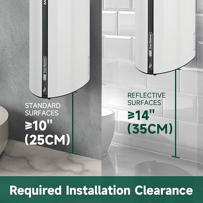 29fl.oz/850ml Commercial Automatic Liquid Soap Dispenser Wall-Mounted Large Capacity Model AD1209 White