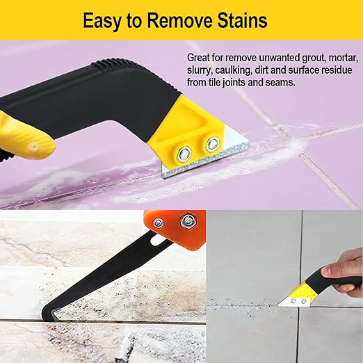 14pcs Grout Removal Tool Kit, 2 Tile Grout Saws with 6 Extra Blades, 2 Grout Hand Saw with 4 Extra Blades, Tile Joint Cleaning Tools, Ideal for Tile Gap Cleaning and Repair