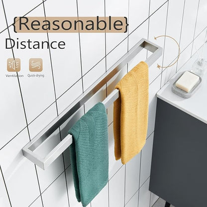 KOKOSIRI Towel Bar Brushed Nickel Bath Towel Hanger Holder 20-Inch Kitchen Rack Stainless Steel for Bathroom Hardware Wall Mount, 1 Pack B4008BR-L20