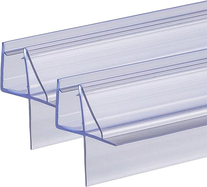 Shower Door Bottom Seal 2-Pack 1/4" x 36" Frameless Glass Shower Door Seal Strip Stop Leaks and Create a Water Barrier Replacement Shower Cubicle Screen Seal Strip