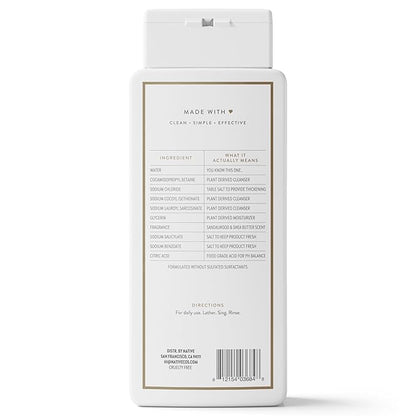 Native Body Wash Contains Naturally Derived Ingredients | For Women & Men, Sulfate, Paraben, & Dye Free Leaving Skin Soft and Hydrating | Sandalwood & Shea Butter 18 oz