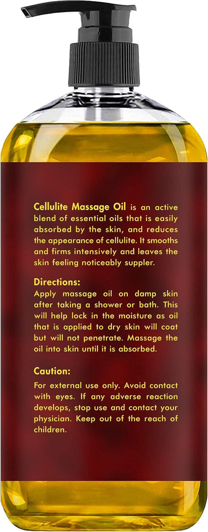 Majestic Pure Firming Body Massage Oil with Collagen – Helps Smooth The Appearance of Cellulite & Improve Skin Texture – Refreshing Aromatherapy Body Oil for Legs & Full Body – 8 Fl Oz Pack of 2
