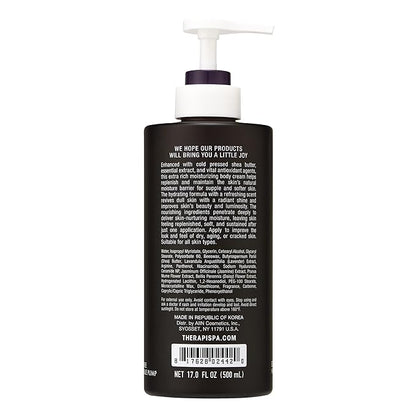 THERAPISPA Scented Body Lotion for Women – Calming Lavender Scented Moisturizer with Shea Butter, Ceramides & Panthenol to Soothe, Smooth & Comfort Dry Skin (Lavender, 17.0 fl oz)