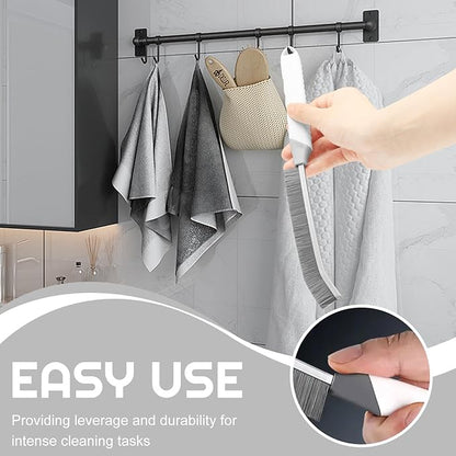 Crevice Cleaning Brush Bathroom Tile Groove Gap Cleaning Brush Premium Crevice Cleaning Tool Aluminum Support with 15° Angled Head-Grout Thin Brush,Kitchen & Bathroom Tool (5PCS)
