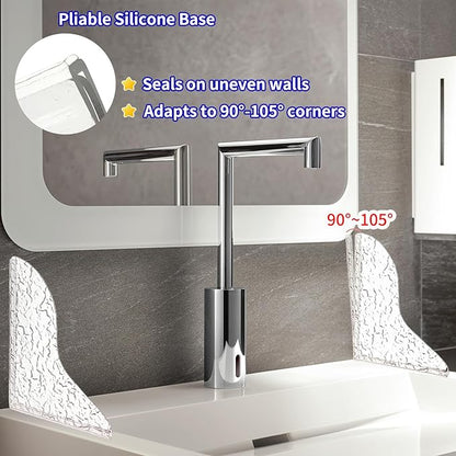 2Pack Shower Splash Guard for Bathtub,Walk in Shower Water Guard Made of Acrylic,Designed to Keep Water in Shower and to Seal Tub Corner, Shower Corner, and Bathroom Sink (Wave)