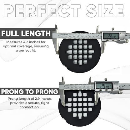 4 ¼” Matte Black Snap-in Shower Drain Cover - Premium Round Black Grate Replacement - 4.25" OD Strainer - Easy Install - Durable Solid Brass Construction