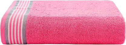 CASA COPENHAGEN He & She 2 Pieces Large Bath Sheet Set- Grey Violet + Dusty Pink, 550 GSM, Designed in Denmark Made of Soft Egyptian Cotton for Bathroom, Kitchen & Shower