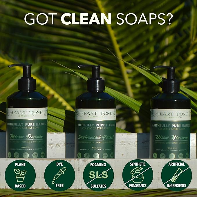 Liquid Castile Soap | Organic Olive and Coconut Oils | Non Drying Formula For All Skin Types | Naturally Fragranced Essential Oils (Silver Fir Needle)