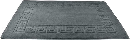 DAN RIVER Greek Cotton Bath Mats Set of 2 – Not a Bathroom Rug, Ultra Soft, Highly Absorbent & Machine Washable Bath Mat Towel for Bathroom Floor Mat – Durable, Quick-Dry, 21x34 Inches, Grey