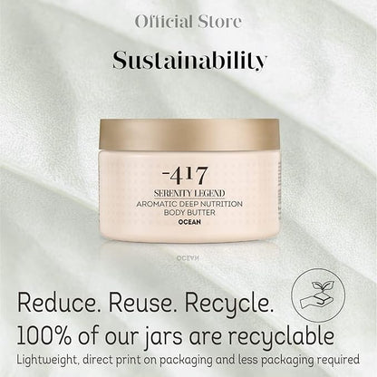 -417 Dead Sea Cosmetics Ocean Deep Nutrition Body Butter For Dry Skin - Nourishes & Protects from UV Radiation - Softening Body Moisturizer - With Shea Butter & Aloe Vera - All Natural 8.4 oz