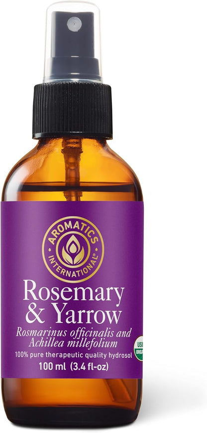 Aromatics International Rosemary and Yarrow Hydrosol 100ml | Herbal Aromatic Blend for Multi-Purpose Use