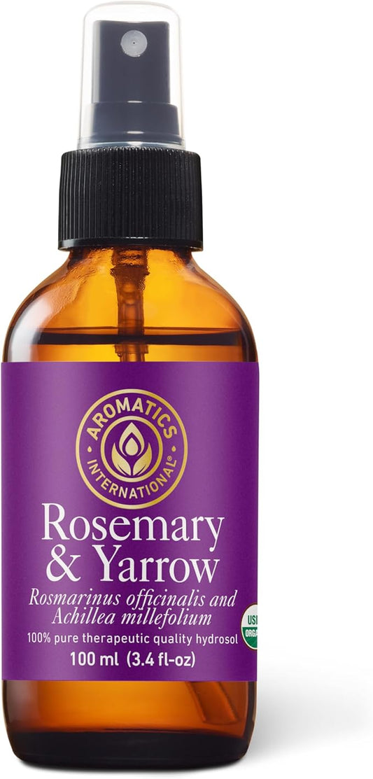 Aromatics International Rosemary and Yarrow Hydrosol 100ml | Herbal Aromatic Blend for Multi-Purpose Use