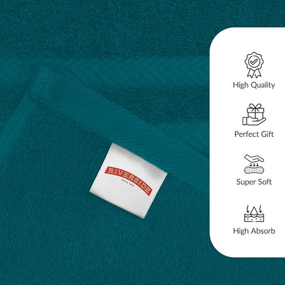 RIVERSIDE Pack of 2 Extra Large Bath Sheets 35 x 70 Inches - 100% Ring Spun Cotton Hotel Quality Oversized Bath Towels - Super Soft, Highly Absorbent & Quicker to Dry - Teal
