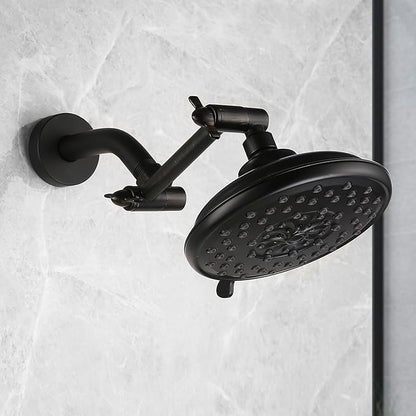 Shower Arm Extension, Solid Brass Shower Extender with Lock Joints, Lower or Raise Rain or Handheld Shower Head to Your Height & Angle (5 Inch, Oil Rubbed Bronze)