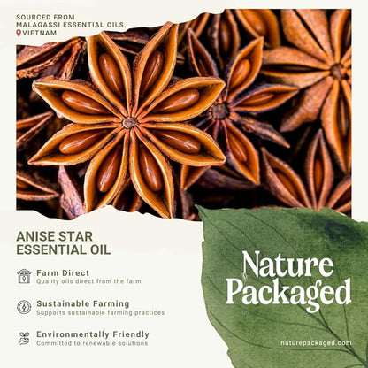 Star Anise Essential Oil - Direct from Malagassi Essential Oils - Premium Star Anise Seed Oil for Aromatherapy, Diffuser, Candle, Soap, Skin and Hair (8oz)