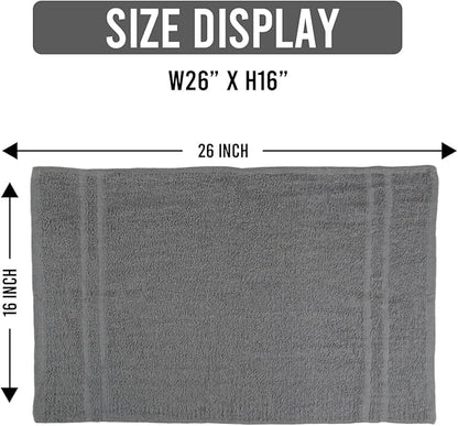 24 Pack Dark Grey Hand Towel 100% Cotton Spa Towel – 16x27 inches Highly Absorbable Facial Towels Gym, Hair Towel and Face Towel Bulk Small Towels (Not Bleach Proof)