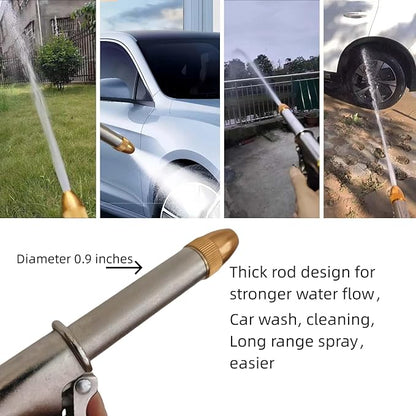Upgrade Garden Hose Nozzle Sprayer, Adjustable High Pressure Water Hose Nozzle, Metal Hose Attachment for Car Washing, Cleaning, Watering Plants, Showering Pets