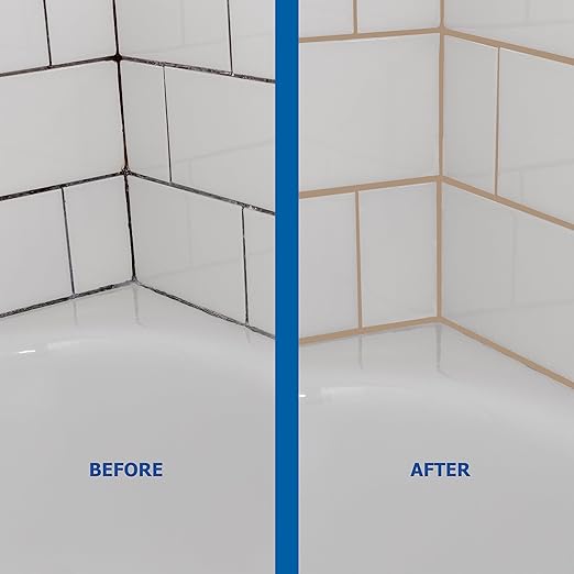 Cesta Tile Grout Repair Kit – Squeeze Tube, Fast Drying, Waterproof Tile Grout Paint to Restore & Renew Tile Joints Line for Bathroom, Kitchen, Shower & Floor Tile (Beige, 8.8 oz)