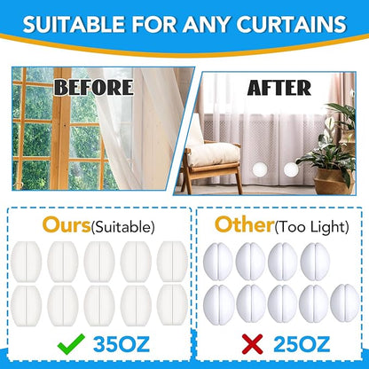 20 Pcs Shower Curtain Weights，Silicone Wrapped Heavy Duty shower curtain magnets，Curtain Weights Heavy Outdoor，Prevent Curtain Liner from Blowing Around, Work for Drapery, Flag, Tablecloth(10 Pairs)