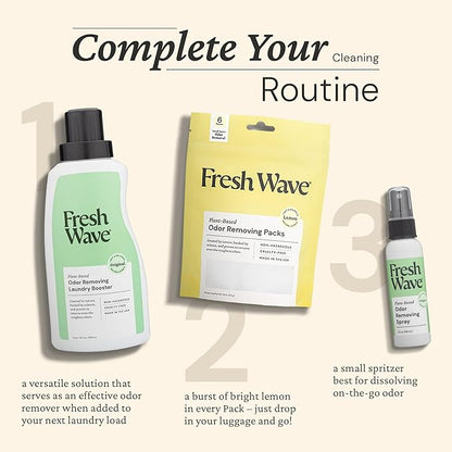 Fresh Wave Original Scent Odor Eliminator Spray & Air Freshener, 2 fl. oz. Travel Size (Pack of 2)