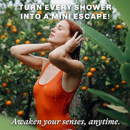 Shower Steamers Aromatherapy - USA Made with Natural Ingredients & Citrus Essential Oil, Christmas Stocking Stuffers for Men & Women, Long Lasting Shower Bombs for Energy Boost, White Elephant Ideas