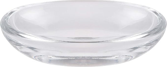 Barski Glass Soap Dish - Bar Holder - Tray - - Oval - 5.75" Length - Very Thick Glass - for Bathroom and Shower - Kitchen - Sink - Powder Room - Classic Clear Made in Europe