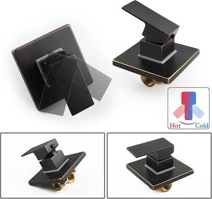 SKOWLL Single Function Shower Handle Valve Trim Kit, Wall Mount Tub Control Valves, Rough-In Single Handle Oil Rubbed Bronze Shower Valve