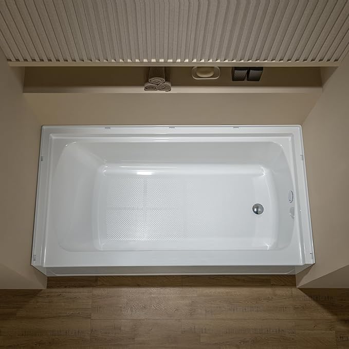 WOODBRIDGE 60” x 32” Alcove Soaking Bathtub in white with Right-Hand Drain Hole