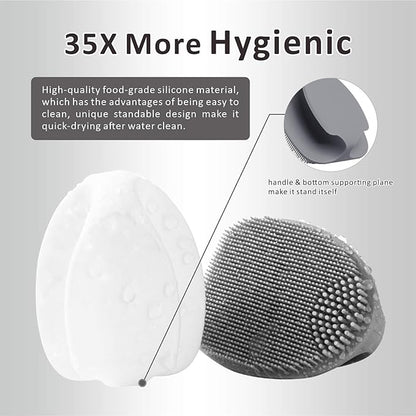 Silicone Face Scrubber,2 Pack Face Scrubber for Women Men, Manual Face Exfoliator Brushes Scrubber,Facial Cleansing Brush for Exfoliating Blackhead Remover Acne Pore Cleansing Massaging