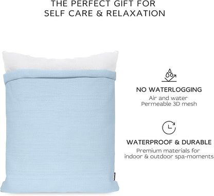 Bath Pillows for Tub Neck and Back Support,Bathtub Cushion backrest headrest Neck Pillow,tub Pillow for Bathtub,3D Mesh Core,Breathable,Quick-Drying,Ergonomic Relaxation (Blue)