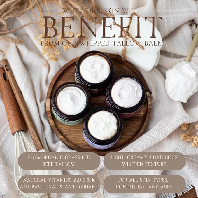 100% Grass-Fed Whipped Tallow Balm & Organic Jojoba Oil infused with Organic Madagascar Vanilla Beans/vanilla coffee/pumpkin & clove: face/body moisturizer: dry, mature skin, (PUMPKIN LATTE)