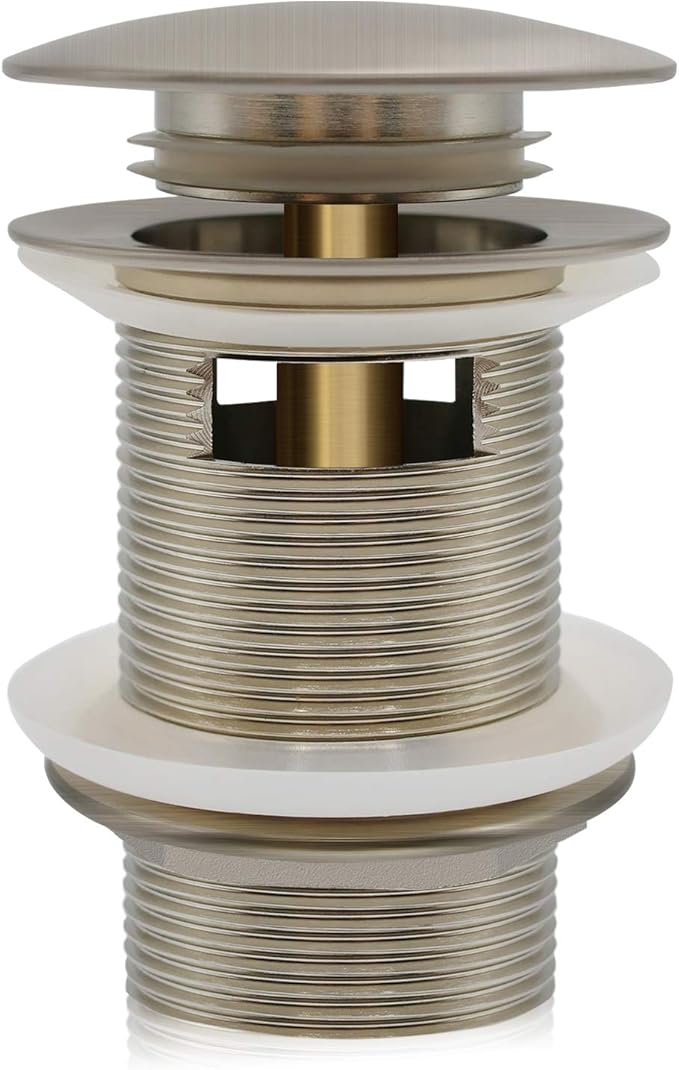 FerdY Pop-up Drain for Freestanding Bathtub, Brushed Nickel Finish, cUPC Certification, Freestanding Bathtub Drain Stopper