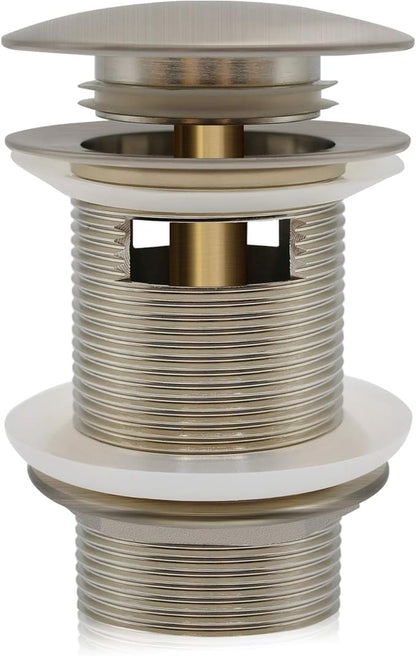 FerdY Pop-up Drain for Freestanding Bathtub, Brushed Nickel Finish, cUPC Certification, Freestanding Bathtub Drain Stopper