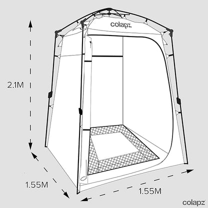 Colapz Camping Shower Tent and Pop Up Toilet Tents - Provides Additional Storage and Privacy as a Portable Shelter and Outdoor Changing Room