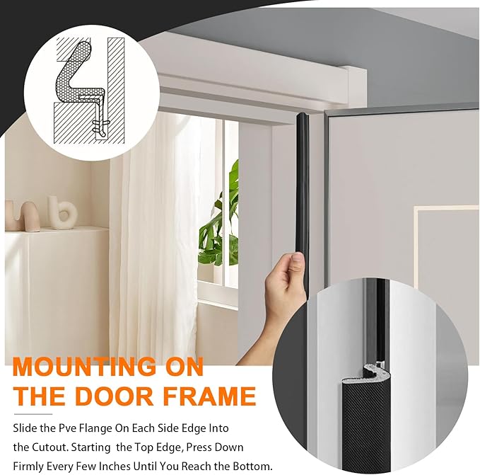 Storystore Door Weather Stripping 20 FT, Foam Kerf Weather Stripping Door Seal for Doors and Windows Insulation with Slot Card Frame