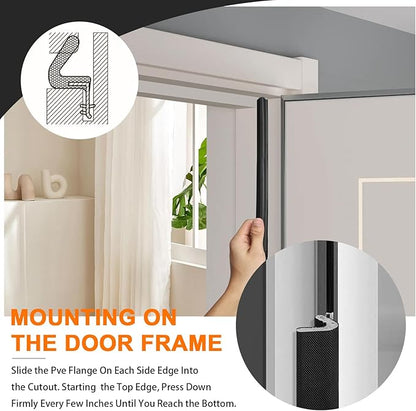 Storystore Door Weather Stripping 39 FT, Foam Kerf Weather Stripping Door Seal for Doors and Windows Insulation with Slot Card Frame