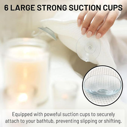 Sierra Concepts Bath Pillow Spa Bathtub Ergonomic for Tub, Neck, Head, Shoulder Pillows Support Cushion Headrest - Luxury Soft 3D Mesh + Strong Grip Suction Cups Soaking Large, Paradise