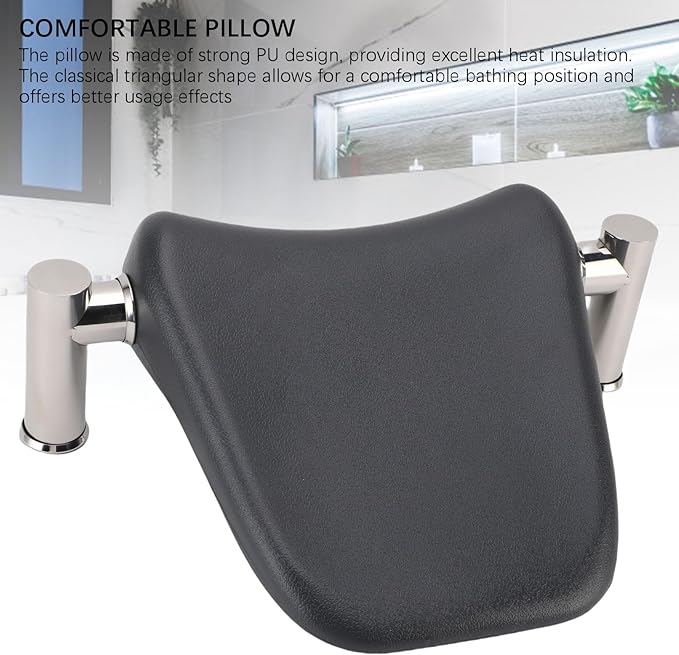 Bath Pillows Bathtub Pillow with Bracket, Ergonomic Design for Head and Neck Support, Luxury Bath Tub Accessories for Spa Relaxation at Home