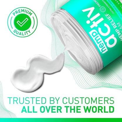 Cooling Hemp Cream – Menthol, MSM & Arnica – Fast-Absorbing, Non-Greasy Formula for Muscles & Joints – 4oz Best-Value Size