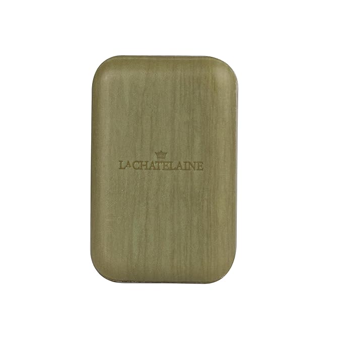 La Chatelaine Shea Butter Bar Soap| Natural and Organic |Triple Milled | Made in France | Unisex, Men, Women | Large (Moroccan Mint)