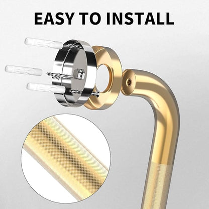 20 Inch Anti Slip Shower Grab Bar Gold, Munzong 2 Pack Bathroom Grab Bar, Knurled Bathroom Balance Bar,Safety Hand Rail Support Handicap Elderly Injury Senior Assist Bath Handle