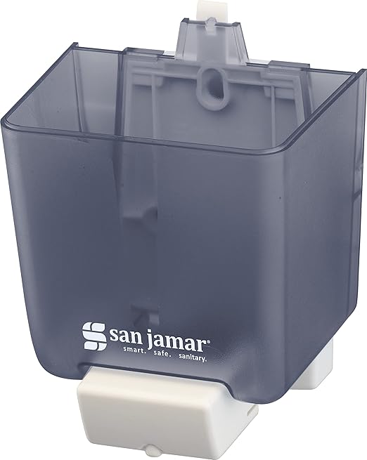 San Jamar Classic Soap Dispenser for Public Restrooms, Manual, Wall Mounted, Refillable, Plastic, 30 Ounce Capacity, Arctic Blue (Pack of 6)